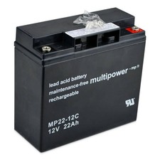 multipower MP22-12C AGM Batterie 22Ah 12V Akku Rollstuhl Elektro Mobil Senioren