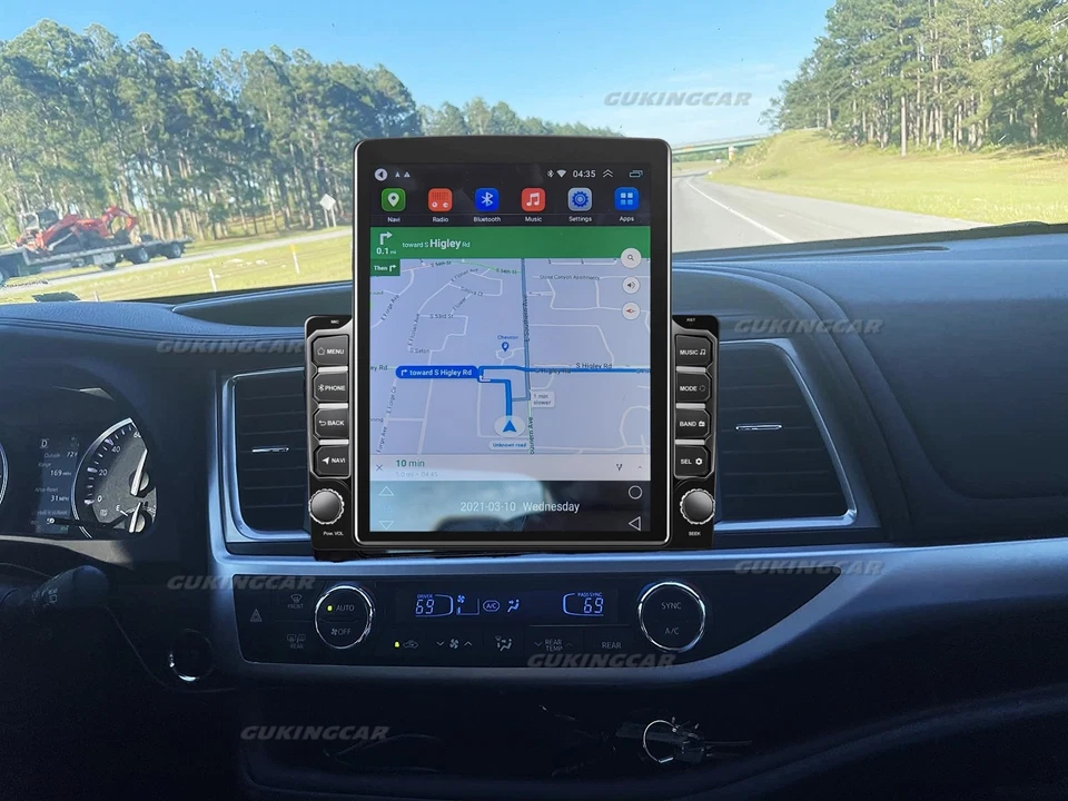 Radio estéreo de coche de 9,7"" para Toyota Highlander Android15 Carplay GPS 2014-2019 Foto 3 de 4