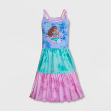 Girls' Disney The Little Mermaid Ariel Live Action Film Tie-Dye Dress -