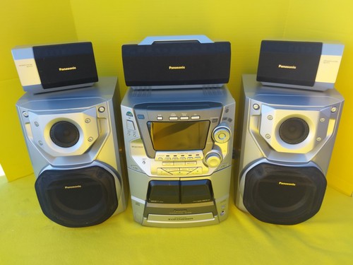 Panasonic CD Stereo System SA-AK66 5 Disc Changer 6 Pieces Surround Sound - Picture 1 of 24