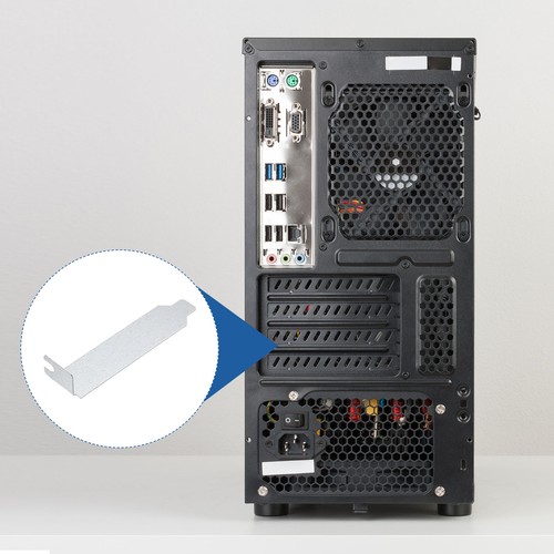 12 STÜCKE Silbrig PCI Slot Abdeckung Staubdicht Filter Belüftung Deflektor - Bild 5 von 5