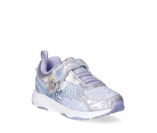 Disney Frozen Anna  Elsa Girls' Light-Up Sneakers Shoe,