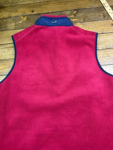 Vineyard Vines Fleece Weste Herren M rot Marthas Weinberg Taschen - Bild 6 von 6