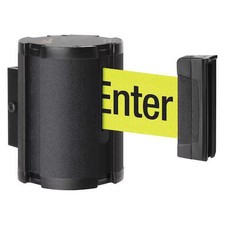 LAVI INDUSTRIES 50-41300WB/FY/S6 Retractable Belt Barrier, Black, 15 ft Length,
