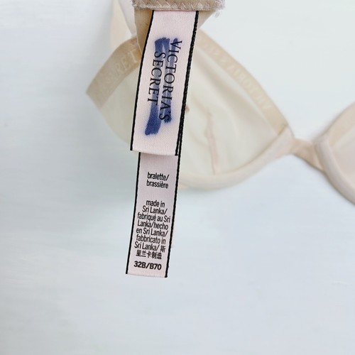 Sujetador Victoria's Secret para mujer beige claro 32B puro lujo sin forro con aros - Imagen 10 de 10