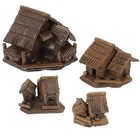  4 Pcs Miniatur-hausornament Mini-landschaftsornament Miniaturgartenzubehör