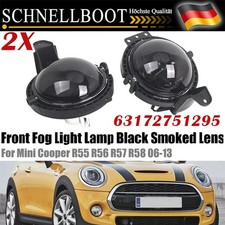 X2 Klarglas Nebelscheinwerfer Schwarz Smoke für Mini R55 R56 R57 R58 R59_2006-13