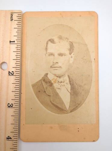 CDV Antik Foto Carte de Visite Hübscher Mann J. A. Brush Detroit Michigan MI - Bild 2 von 5