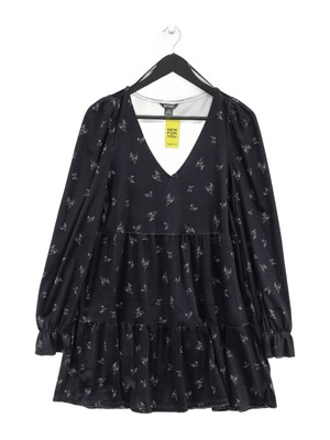 Robe points de vente midi femme Monki S noire polyester avec ligne A élasthanne