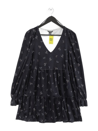 Robe midi à prix réduit femme Monki S noire polyester avec ligne A élasthanne