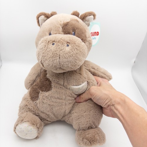 Gund Oh So Snuggly Cow Plush 12.5” Baby Stuffed Animal Brown Cream NWT - Picture 4 of 11