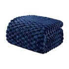  Queen Size Fleece Blanket for Bed, 90x90 Inches Queen ( 90x90 IN ) Navy Blue