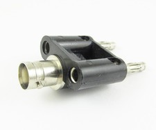 2pcs BNC Female jack to Dual Banana Plug male 3/4" center spacing Test Adapter