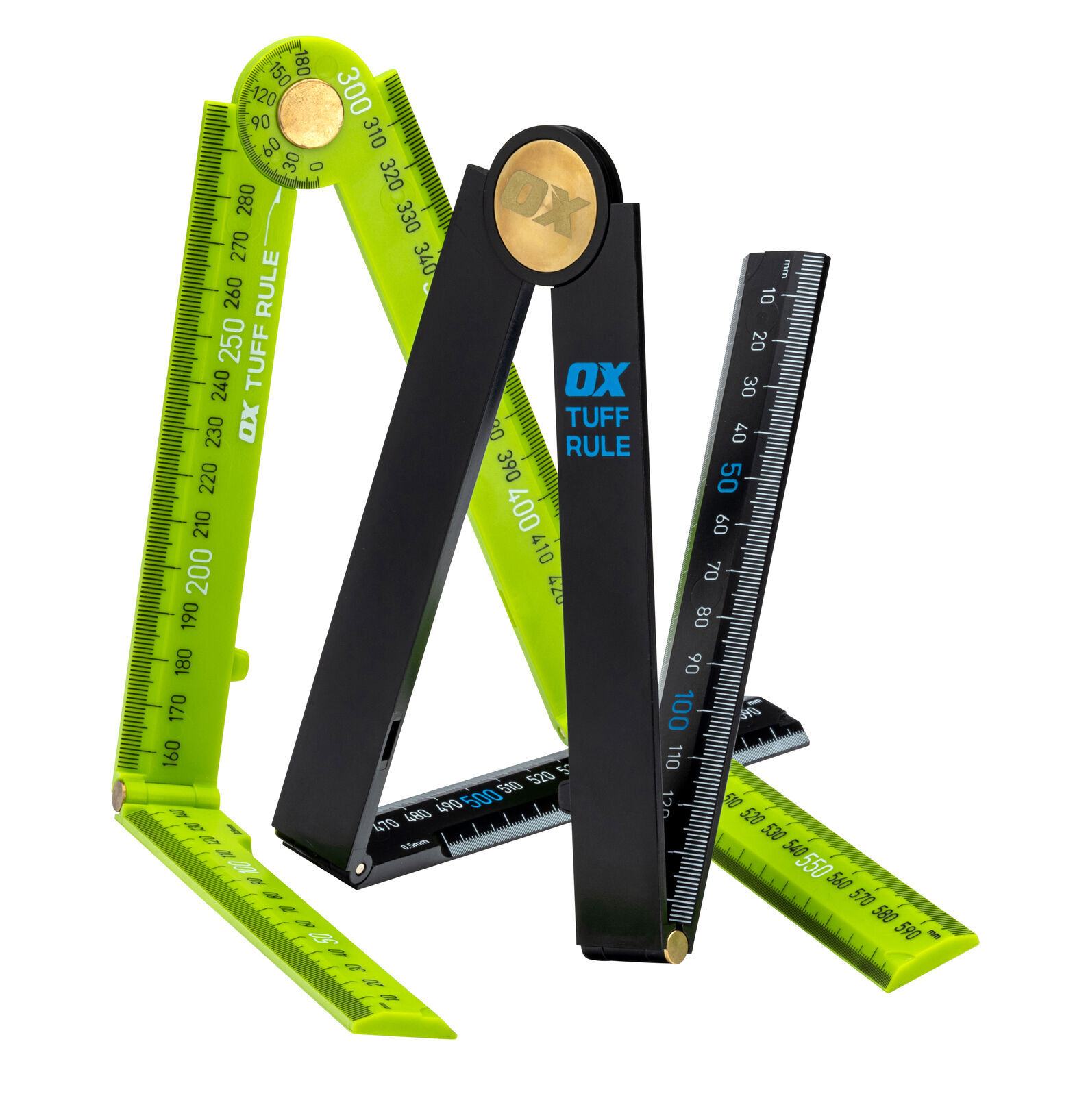 OX Tools Pro Tuff Folding Rule Angle Finder 600mm OR Marking Pencil