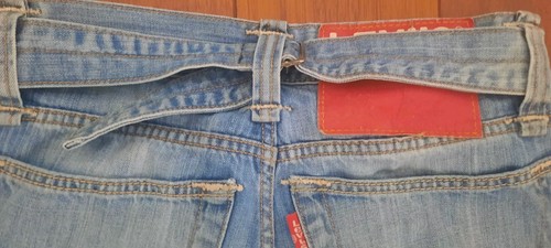 Jeans Levi's Red Collection Azul Pierna Cónica Cinch Back W30 L33 Edición Limitada - Imagen 8 de 17