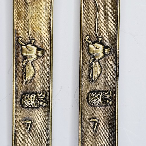 Coltello da frutta Kozuka Gorham sterling metallo misto forchetta dessert cavallo XIX secolo antico - Foto 19 di 19