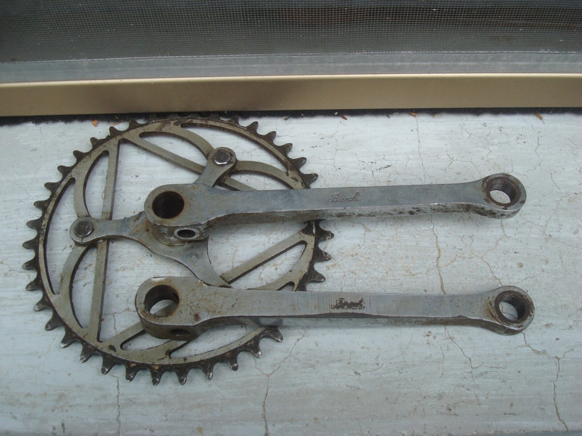 Guarnitura, pedivelle, Biciclette Bianchi, 1937, epoca