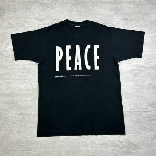Vintage The Progressive Magazine Shirt Adult Large Black Justice Peace Rights