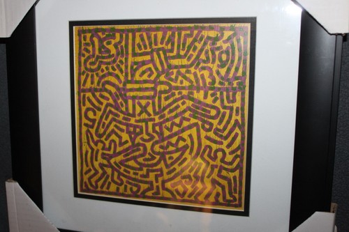 Keith Haring Ohne Titel KUNDENSPEZIFISCH GERAHMT und SÄUREFREI MATTIERT Druck Kunst POP Neu - Bild 3 von 10