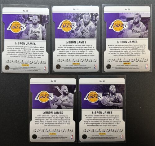 LeBron James 2023-24 Panini Donruss Elite Spellbound Die-Cut Set #36-40 - Zdjęcie 3 z 3