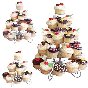 3 4 5 Tier Metal Cupcake Stand Tree Decor Cup Cake Holder Display