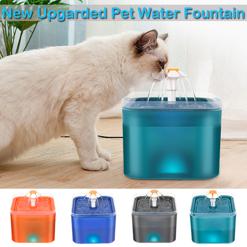Automatic Pet Dog Cat Water Fountain 2L LED Auto Dish Drinking Dispenser Bowl - Picture 2 of 16