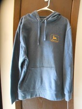 ADULT UNISEX JOHN DEERE LONG SLEEVE DUSTY BLUE GRAPHICS HOODIE SIZE L