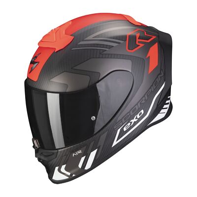 SCORPION Integralhelm EXO-R1 EVO CARBON AIR SUPRA Schwarz Rot Gr: XL ECE 22.06