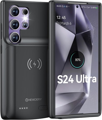 NEWDERY Akkuhülle für Samsung Galaxy S22 Ultra, 4800mAh Ladehülle  - Bild 1 von 6