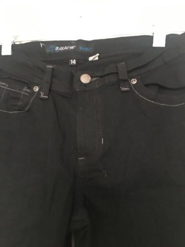 Jordache Girls Black Denim Jeans w/Pockets Size 14 - Picture 3 of 12