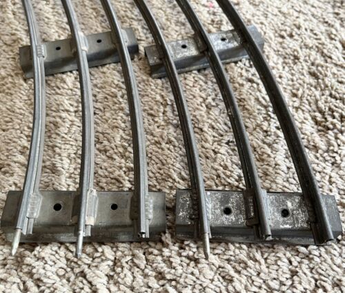 Prewar LIONEL Standard Gauge Curve Track w/Lockon & 4 ft. Wire - 8 sections VG - Picture 6 of 22