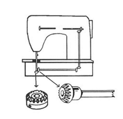GEAR Lower Left Hook Drive Shaft Set Singer 4617 4623 6233 6235 6267 6268 9005 + - Picture 2 of 4