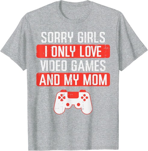 Sorry Girls Love Video Games Mom Valentines Day Toddler Boys T-Shirt Hoodie - Picture 8 of 18