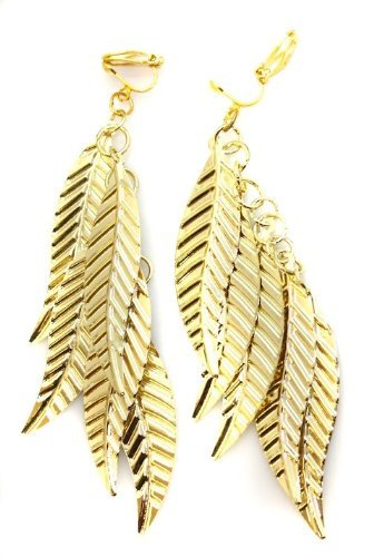 Gold Tone Fashion Earrings - Costume Jewellery - Pierced or Clip On - 13 Designs - Picture 2 of 19