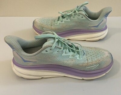 Hoka One One Clifton 9 Women's Size 7.5B Green/Purple