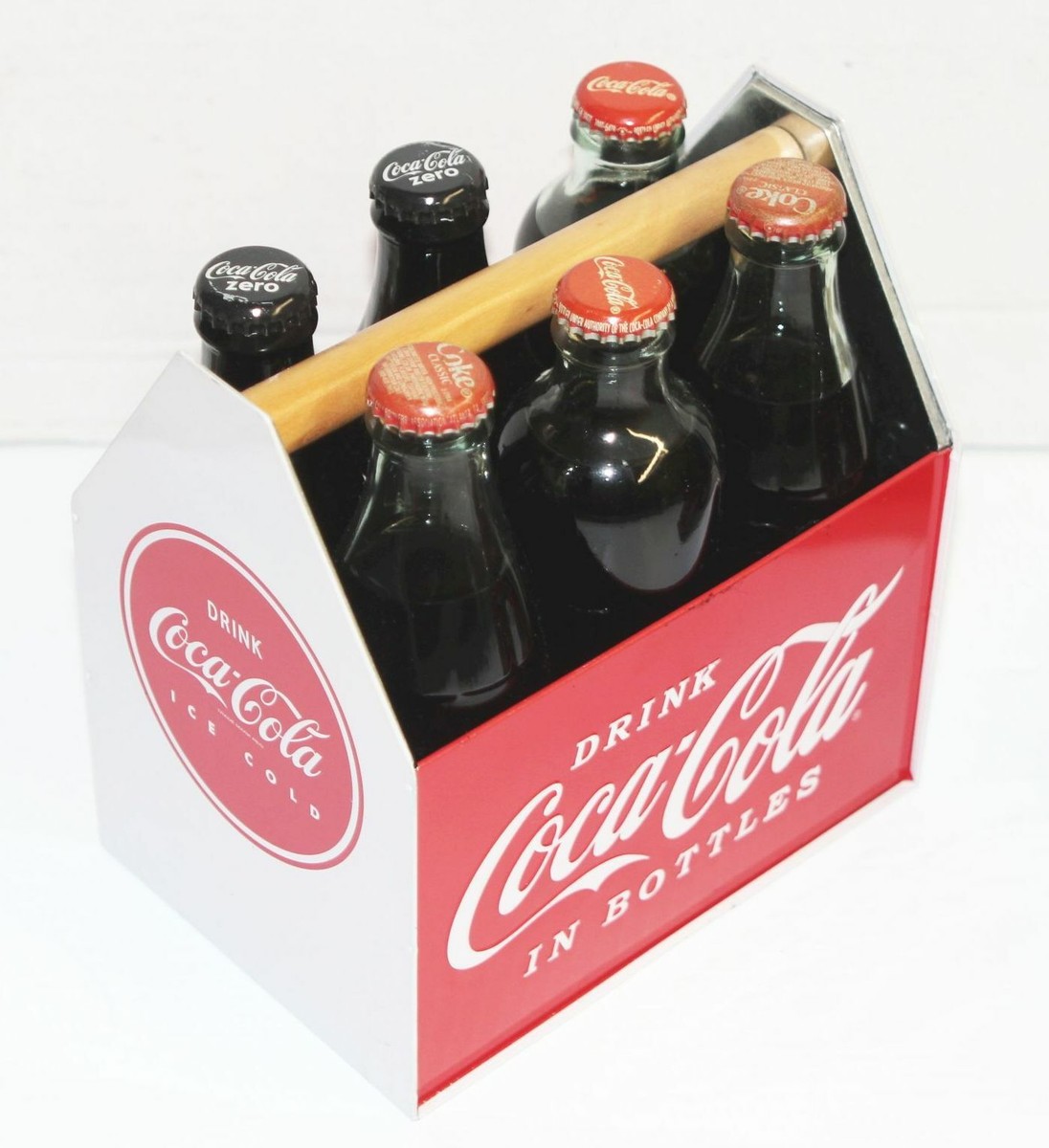 Limited Edition Set of 6 Coke Bottle w/ Drink Coca Cola Tin