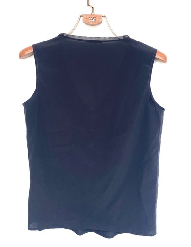 Blusa de seda WtR ""Layering Twist"" SLV top sin mangas negra precio de venta sugerido por el fabricante 220 £ - Imagen 2 de 6