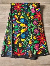 African Print Fabric/ Ankara - Black Multicolor Ankara Fabric, Sold by the yard