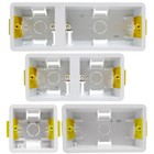 35mm Dry Lining Back Box Single Double Triple Dual for Plasterboard Wall