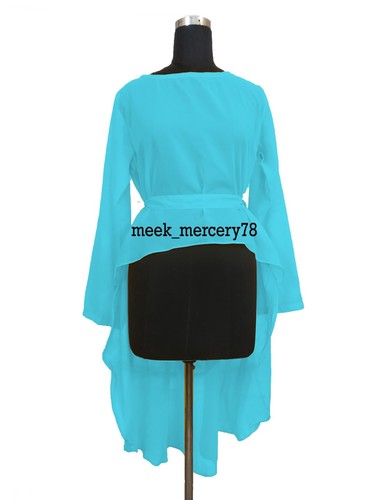 Fashionable Top Chiffon High Low Top Solid Color Girl's TOPS Casual Wear C54 - Picture 56 of 66