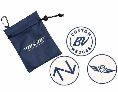 JUEGO DE 3 DISCOS DE ASTILLADO Titleist Diseño VOKEY Blanco Azul Marino NUEVO Limitado Golf Japón - Imagen 10 de 17