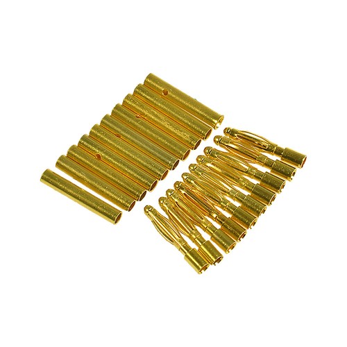 10/20 paia connettore spina a banana proiettile placcato oro 2,0/3,5/4 mm RC maschio e femmina - Foto 2 di 15