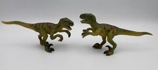 Schleich Dinosaur Figures Lot of 2 GREEN VELOCIRAPTOR 2003 Raptor 14509