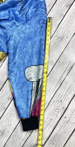 Vintage 80s Mighty Picasso Bomber Jacket Womens Blue Colorful Size XL - Picture 5 of 5