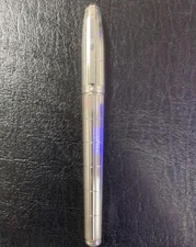 S.T.Dupon Genuine Silver Cap type Ballpoint Pen (No Box) Vintage Super Rare F/S