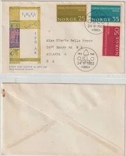 NORWAY - 1963 FIRST DAY SCOTT # 443-445 NORWEGIAN TEXTILE INDUSTRY COVER