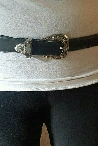 Mens Onyx and Lands End Belts SZ 36 Black and Brown - Picture 3 of 10