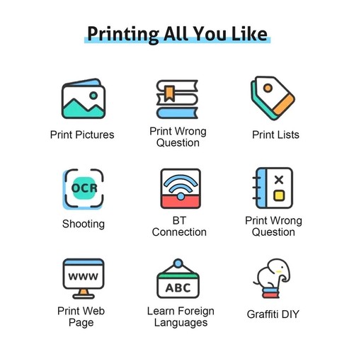 Portable Cute Mini Thermal Printer Pocket Photo label Sticker Print Picture Make - Picture 15 of 31