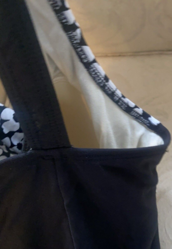 Women's It Figures bathing suit one piece 14 White Floral Top Black Skirt NEW - Picture 9 of 15