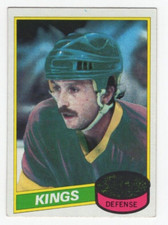 1980-81 Topps Unscratched Hockey Card #196 Dave Lewis - Los Angeles Kings
